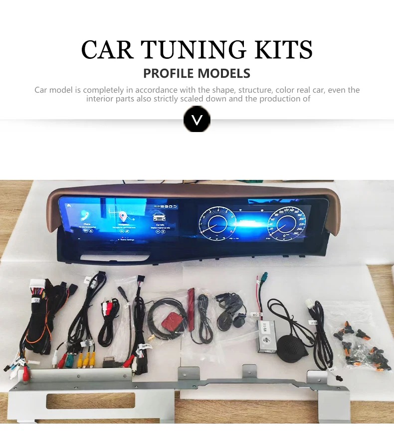 W221 2006-2013 Car Modification Upgrade Right Steering Instrument Panel Central Control Screen for  S-Class